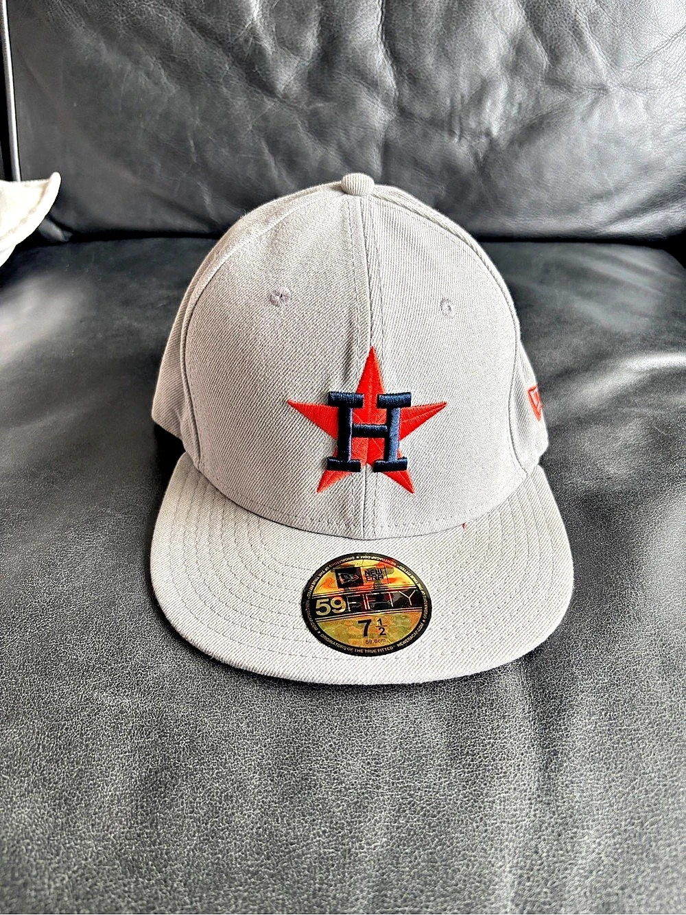New Era Houston Astros New Era 59FIFTY Fitted Hat Fitted Hat Gray & Red 7 3/8